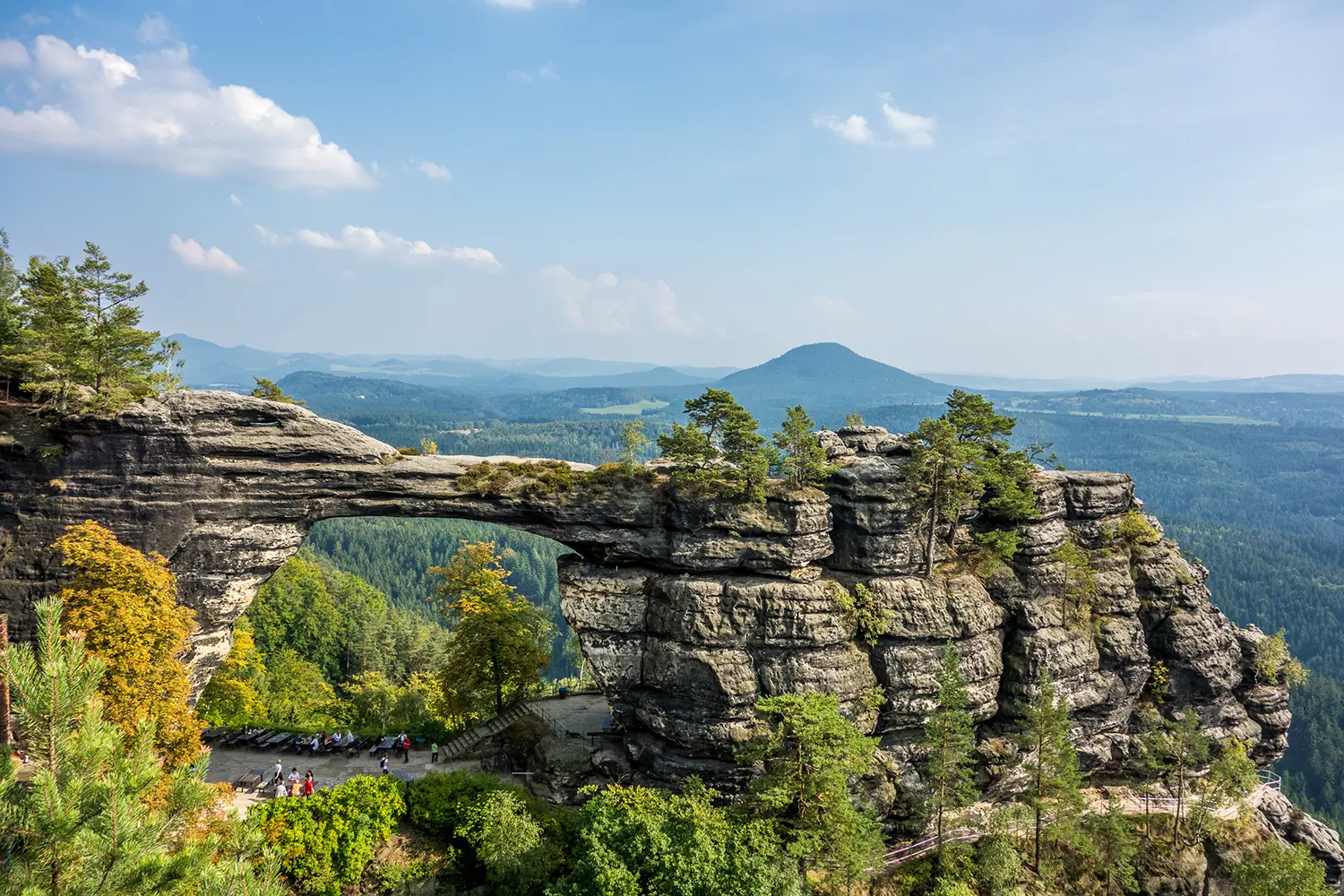 Pravcicka brana the largest natural sandstone arch in Europe in Bohemian Switzerland National Park