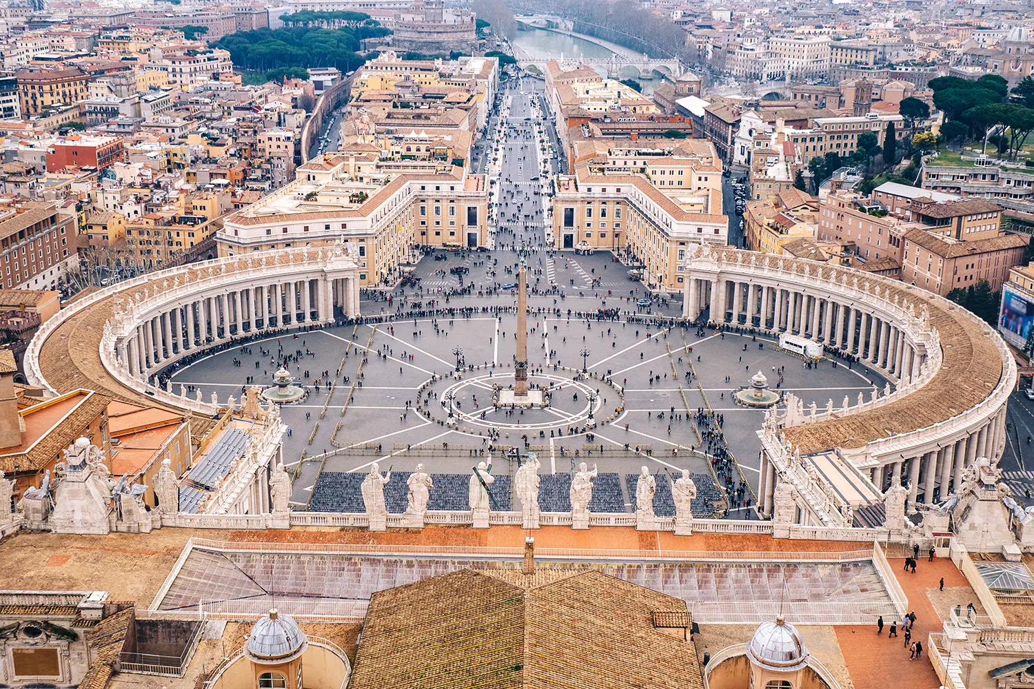 Saint Peters square in Vatican City, Rome, Italy