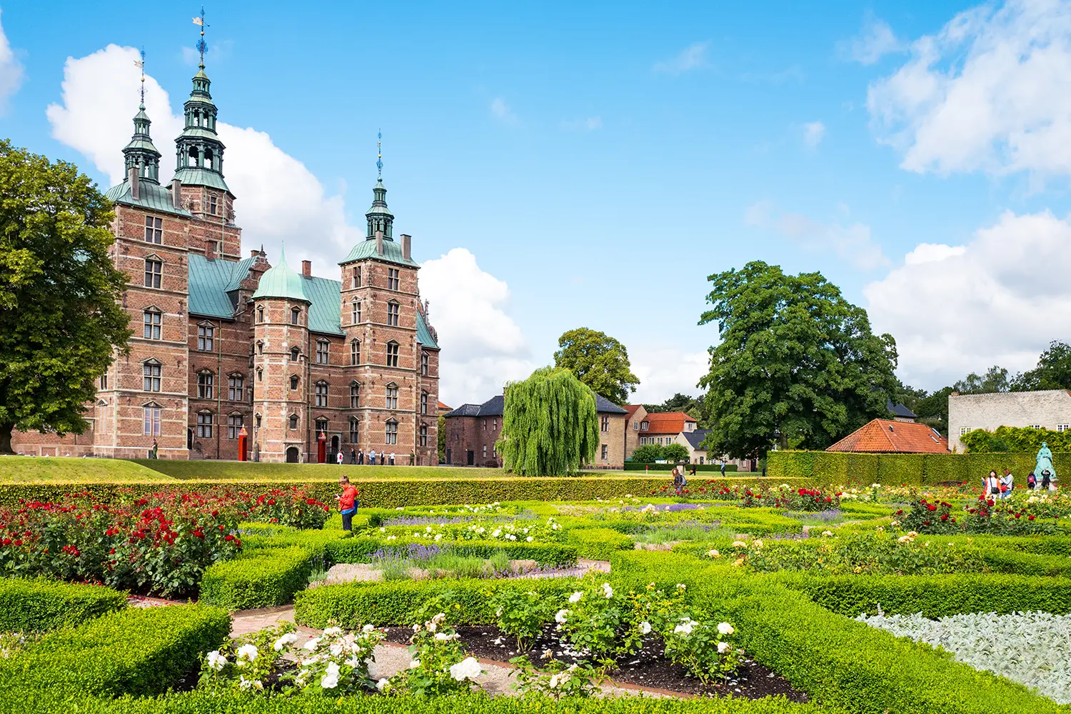The Rosenborg castle seen from the King's garden in Copenhagen, Denmark