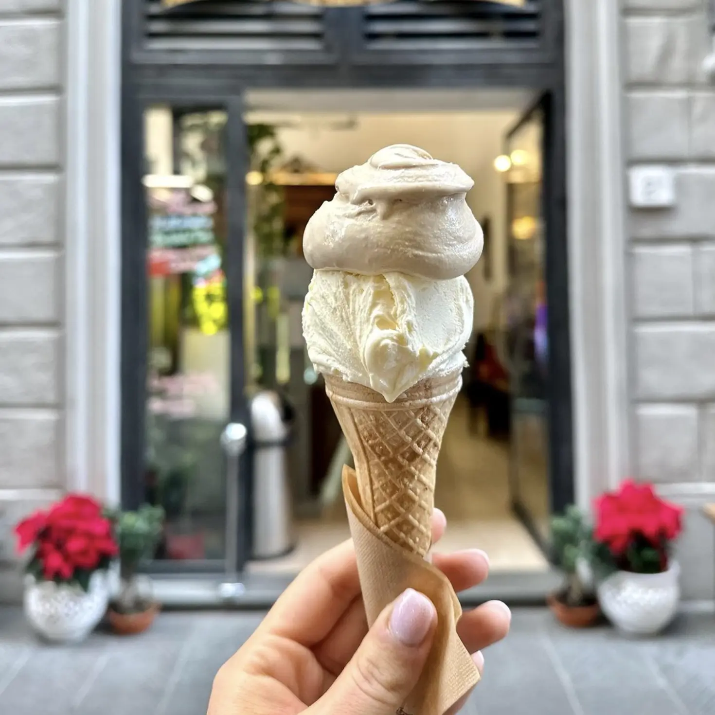 Gluten-free gelato from Antica Gelateria Fiorentina in Florence, Italy